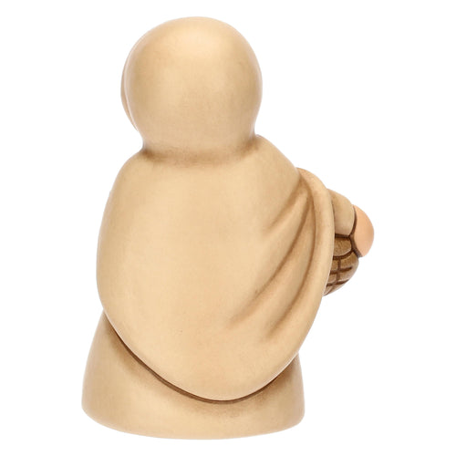 Donna con cesto di uova in ceramica Presepe Classico