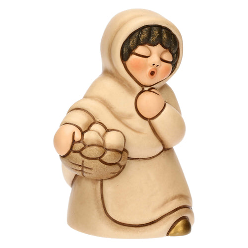Donna con cesto di uova in ceramica Presepe Classico