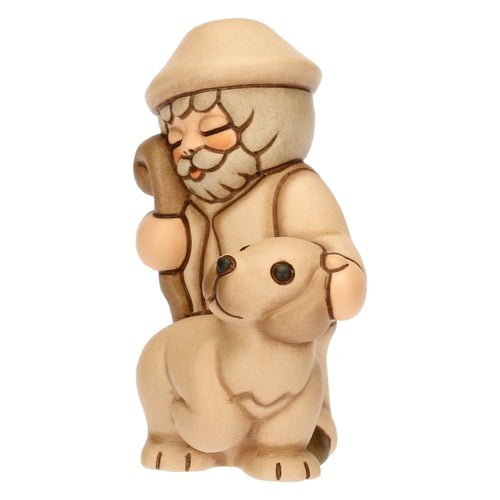 Pastore con cane in ceramica Presepe Classico