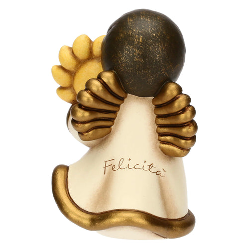 Angelo custode "Felicità" in ceramica