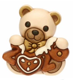 Teddy Buon Anno 2026 in ceramica crema