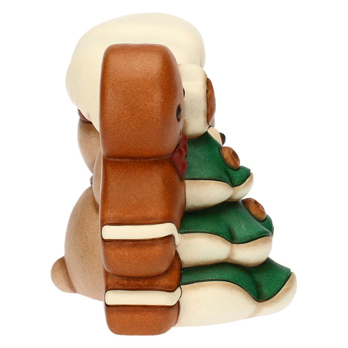 Coppia Teddy e omino di pan di zenzero Pepi in ceramica