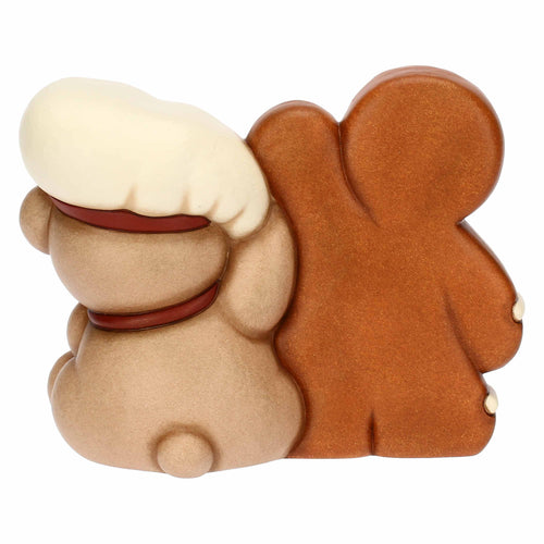 Coppia Teddy e omino di pan di zenzero Pepi in ceramica