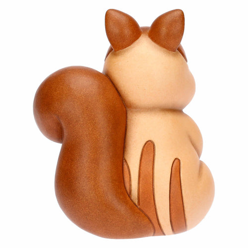 Scoiattolo Diva con ghianda in ceramica, media