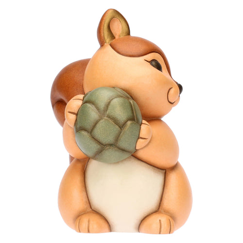 Scoiattolo Diva con pigna in ceramica, grande