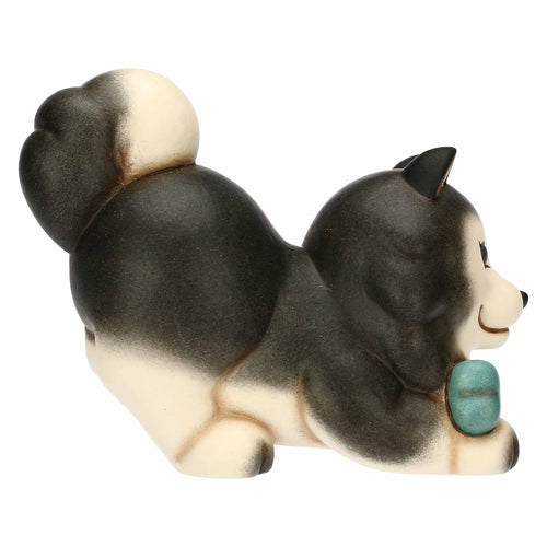 Husky Polo con osso in ceramica, medio