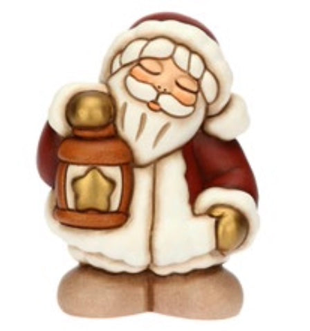 Babbo Natale con lanterna in ceramica, piccolo
