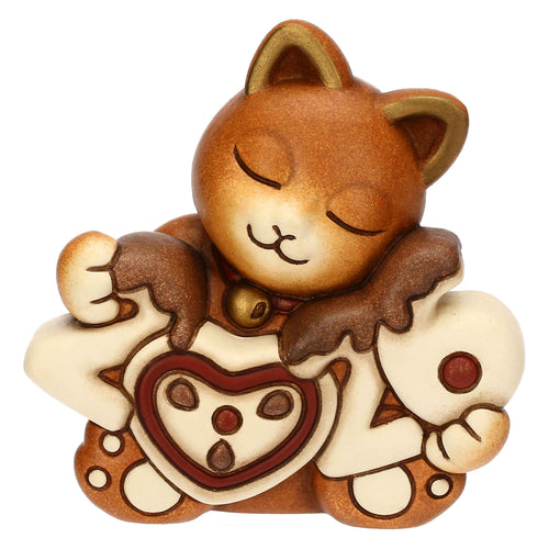 Gatto Momi Buon Anno 2026 in ceramica - THUN T10497273H90