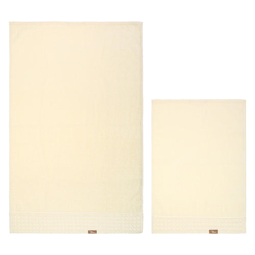 Set 2 asciugamani Iconic Elegance, crema