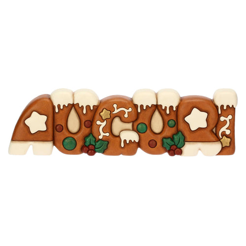 Scritta "Auguri" in ceramica