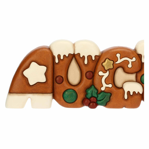 Scritta "Auguri" in ceramica