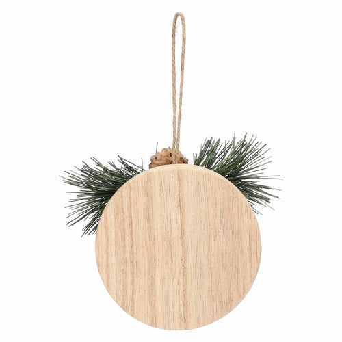 Set 3 addobbi natalizi tondi in legno - THUN T10654254P00