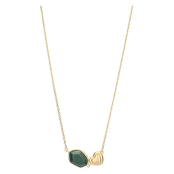 Collana con pietra ceramica e cuore