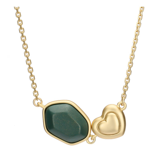 Collana con pietra ceramica e cuore