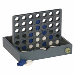 Gioco "Unisci 4" in legno e ceramica