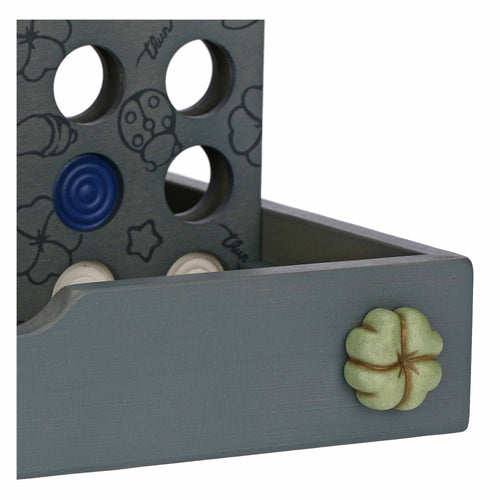 Gioco "Unisci 4" in legno e ceramica
