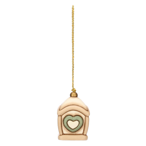 Lanterna con cuore in ceramica