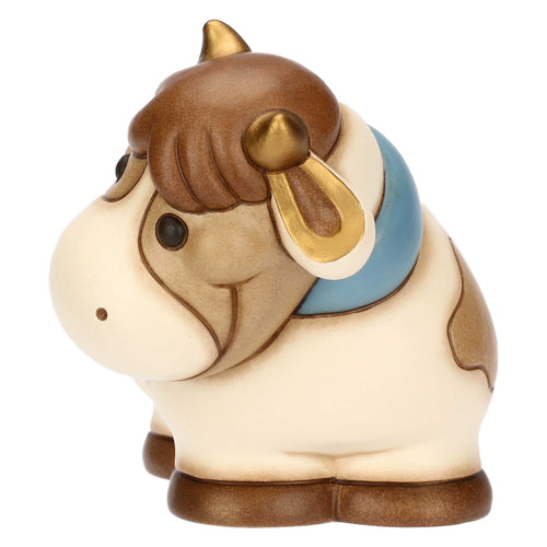 Mucca Gigliola in ceramica, grande