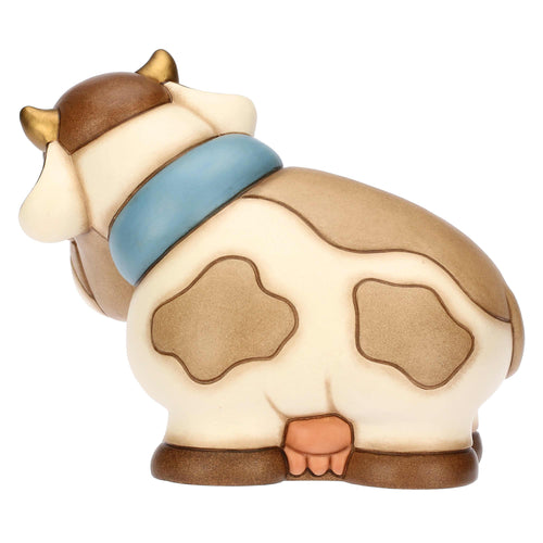 Mucca Gigliola in ceramica, grande