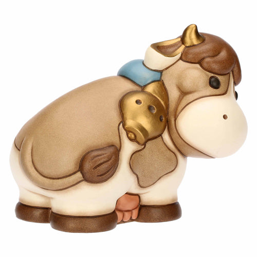 Mucca Gigliola in ceramica, grande