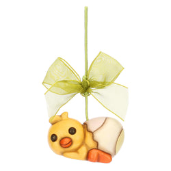 Addobbo pulcino Polly in ceramica, Incanto di Pasqua