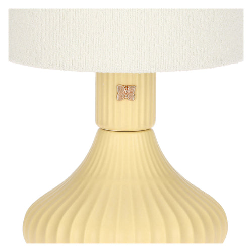 Lampada in porcellana, gialla