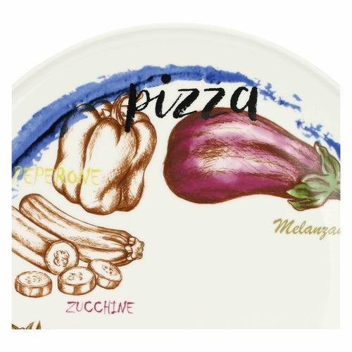 Set 2 piatti pizza Acqua e Farina, arancio e blu