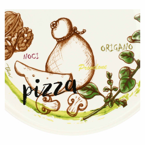 Set 2 piatti pizza Acqua e Farina, verde e viola