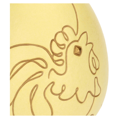 Uovo decorativo in ceramica Incanto di Pasqua, giallo