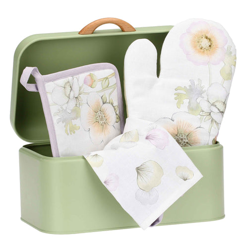 Set presina, guanto, grembiule e porta pane Bloom