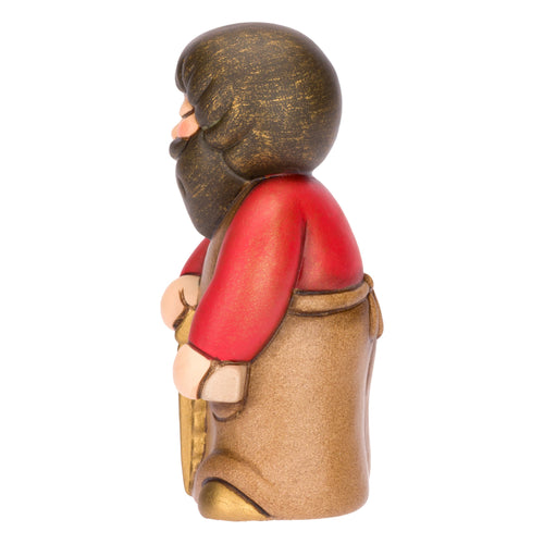 Falegname in ceramica Presepe Classico, Rosso