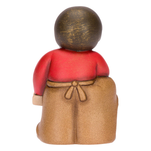 Falegname in ceramica Presepe Classico, Rosso
