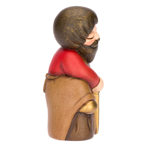 Falegname in ceramica Presepe Classico, Rosso