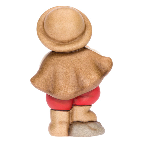 Zampognaro in ceramica Presepe Classico, Rosso
