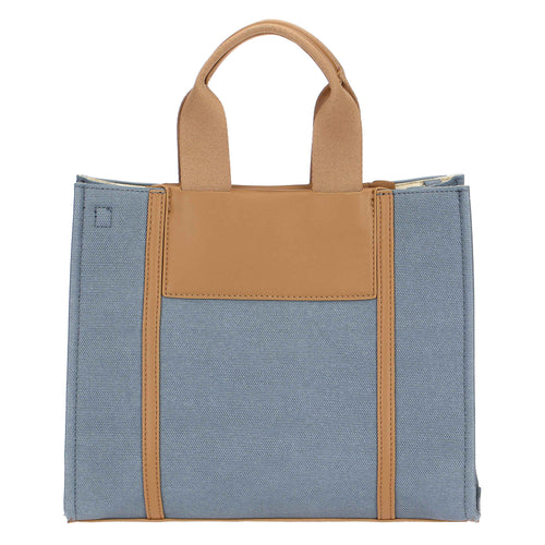 Tote bag denim/marrone, media