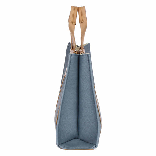 Tote bag denim/marrone, media