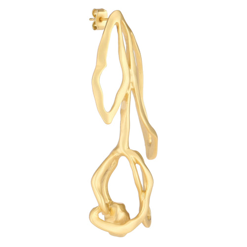 Maxi orecchino tulipano con brillante