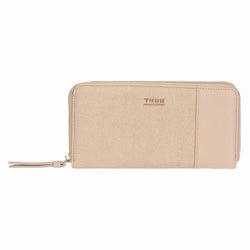 Portafoglio con zip, taupe