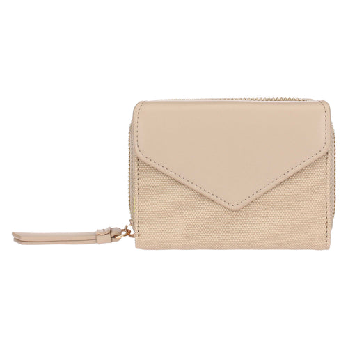 Portafoglio con patta, taupe