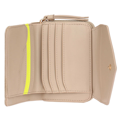 Portafoglio con patta, taupe