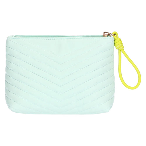 Trousse matelassé, verde acqua