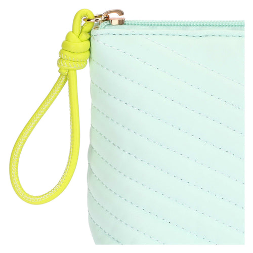 Trousse matelassé, verde acqua