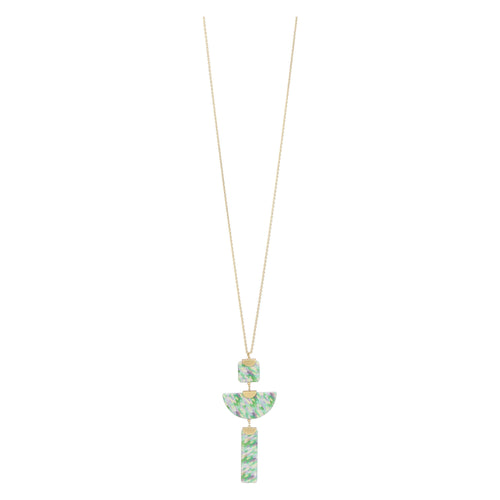Collana lunga con pendente stampa python