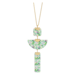 Collana lunga con pendente stampa python