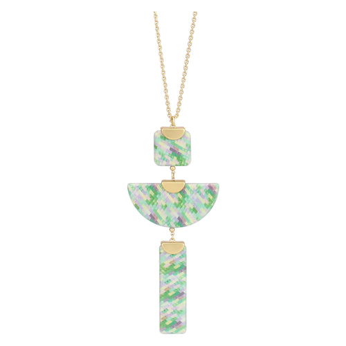 Collana lunga con pendente stampa python