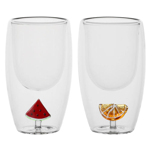 Set 2 bicchieri bibita con frutta Eleganza Esotica