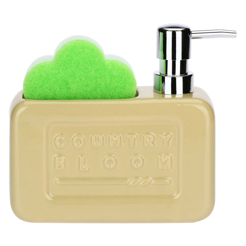 Set dispenser e porta spugna Country Bloom