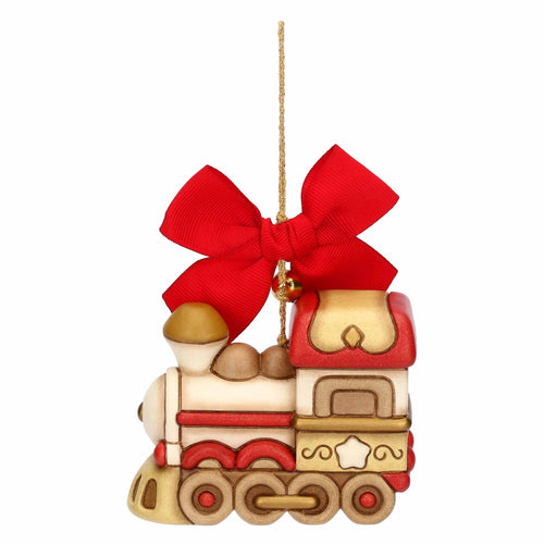 Addobbo natalizio locomotiva in ceramica, maxi