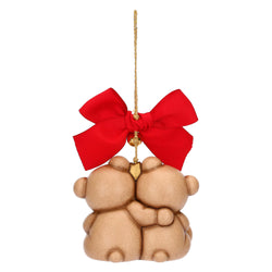 Addobbo natalizio coppia Teddy in ceramica, maxi