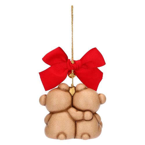 Addobbo natalizio coppia Teddy in ceramica, maxi